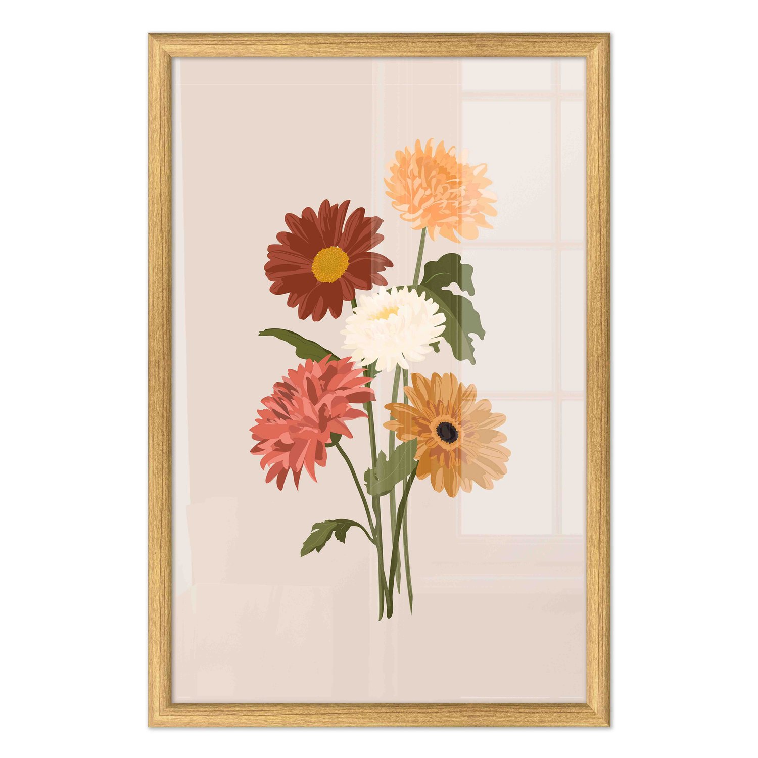 Quadro Decorativo Buquê de Flores Estilo Modern Heritage