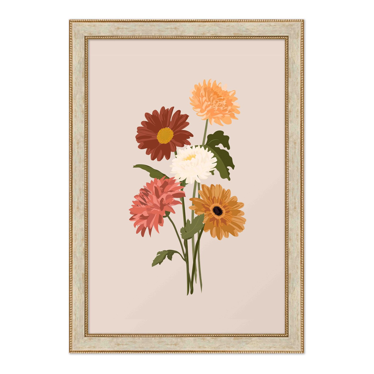 Quadro Decorativo Buquê de Flores Estilo Modern Heritage