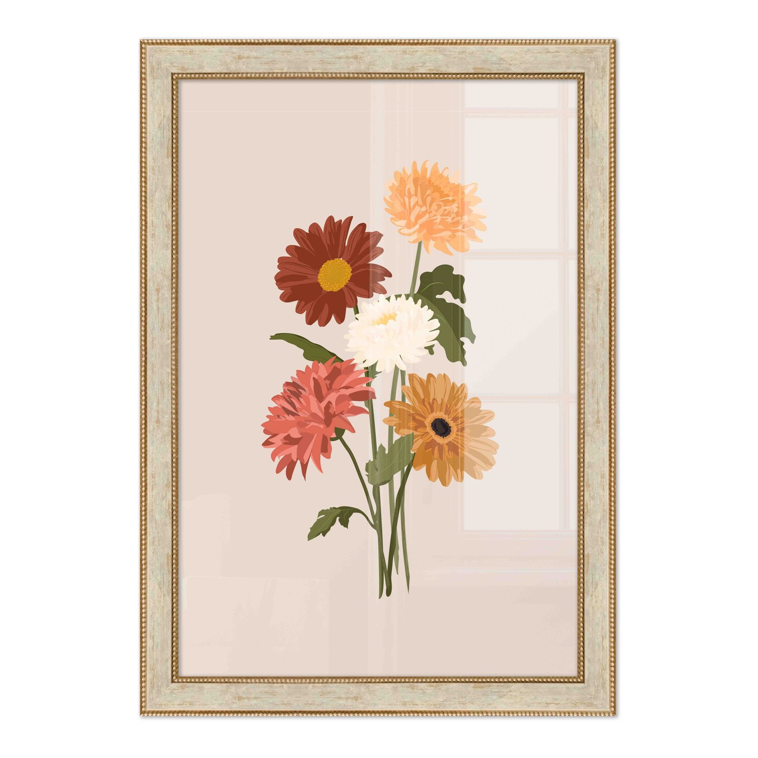 Quadro Decorativo Buquê de Flores Estilo Modern Heritage