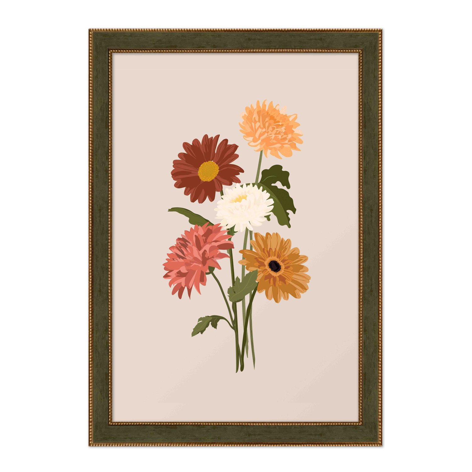 Quadro Decorativo Buquê de Flores Estilo Modern Heritage