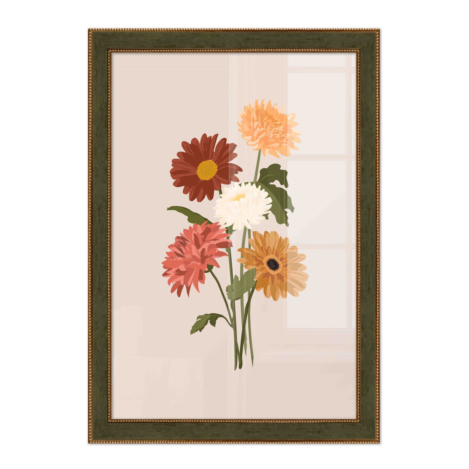Quadro Decorativo Buquê de Flores Estilo Modern Heritage