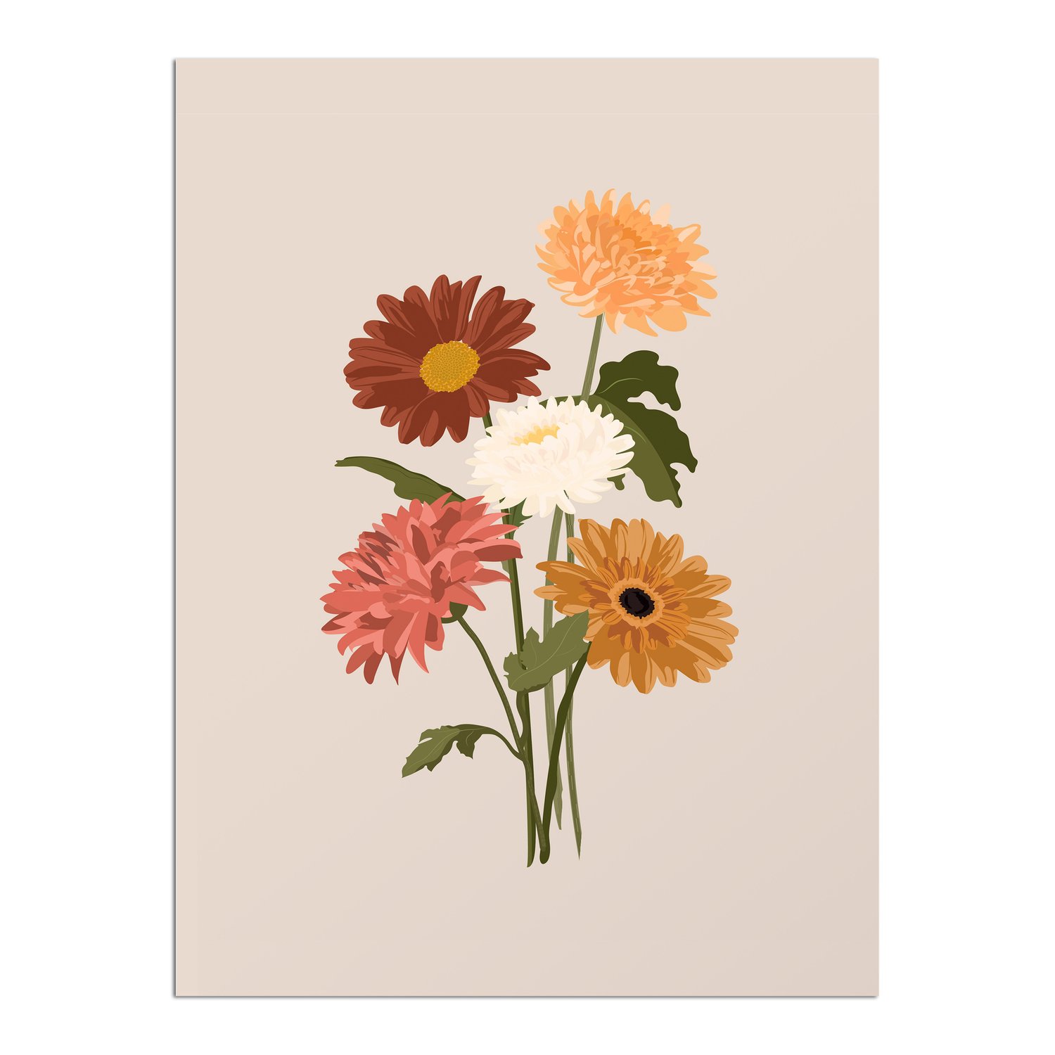 Quadro Decorativo Buquê de Flores Estilo Modern Heritage