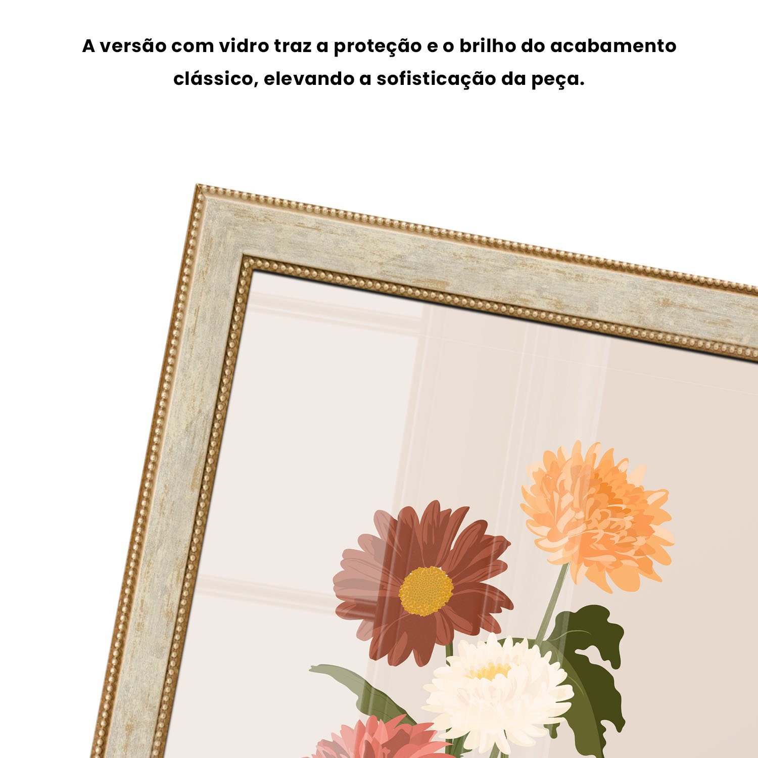 Quadro Decorativo Buquê de Flores Estilo Modern Heritage