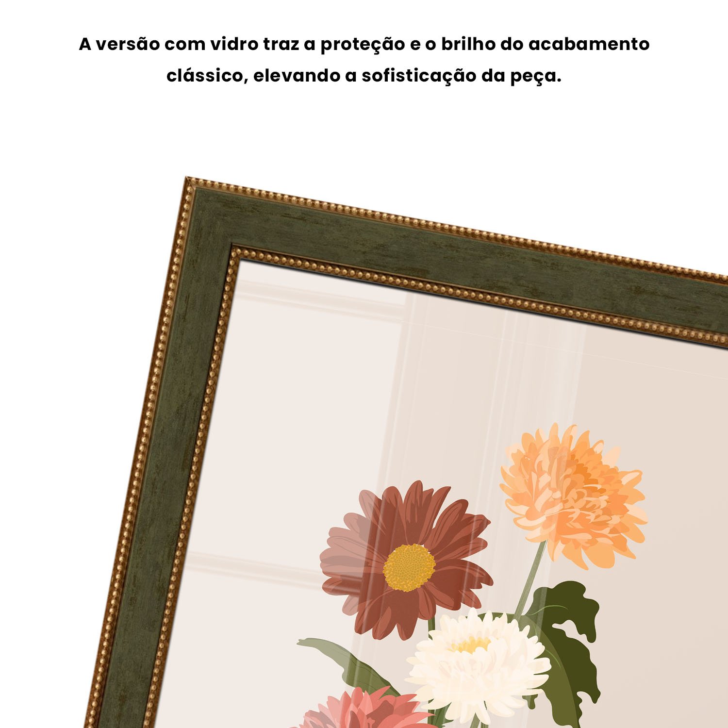Quadro Decorativo Buquê de Flores Estilo Modern Heritage