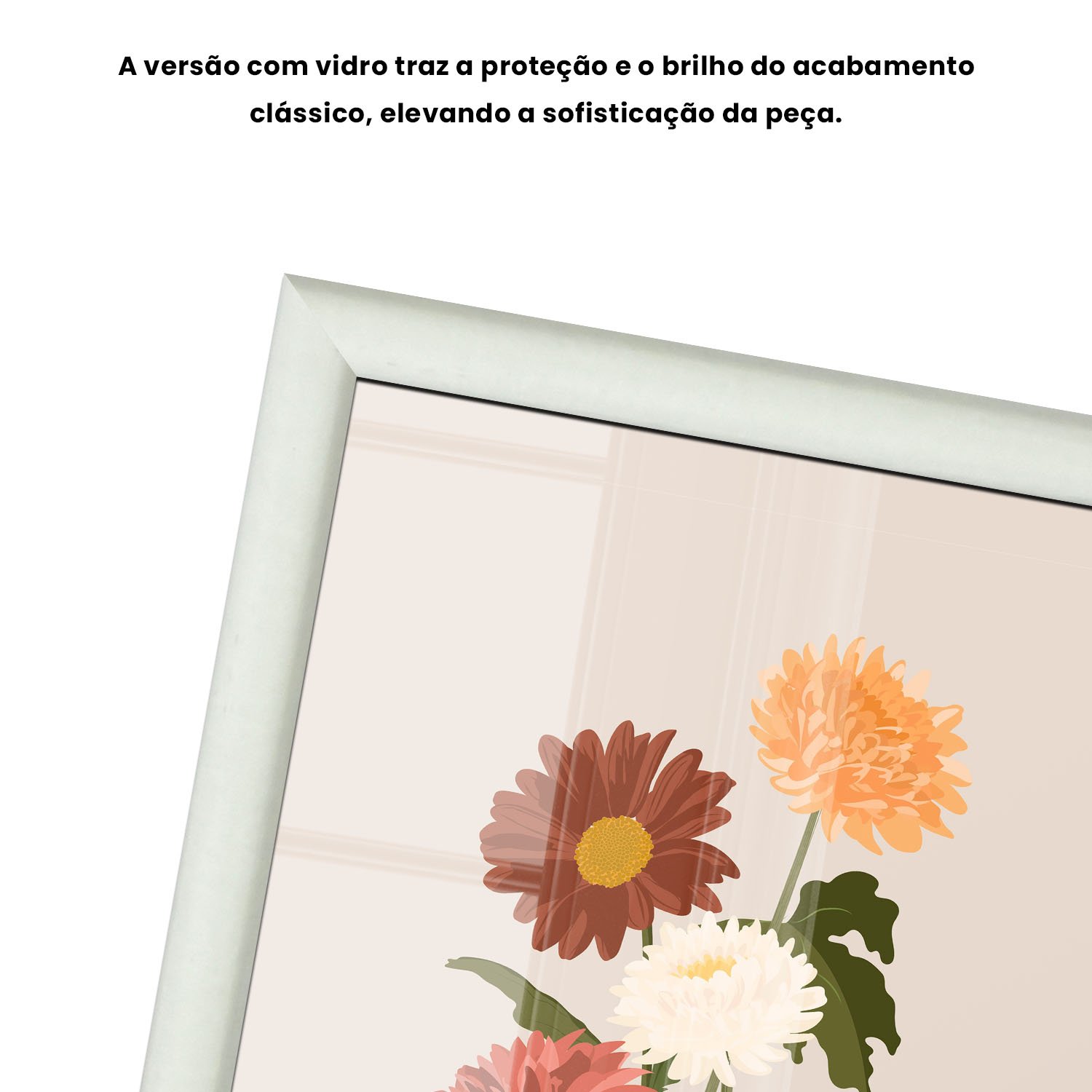Quadro Decorativo Buquê de Flores Estilo Modern Heritage