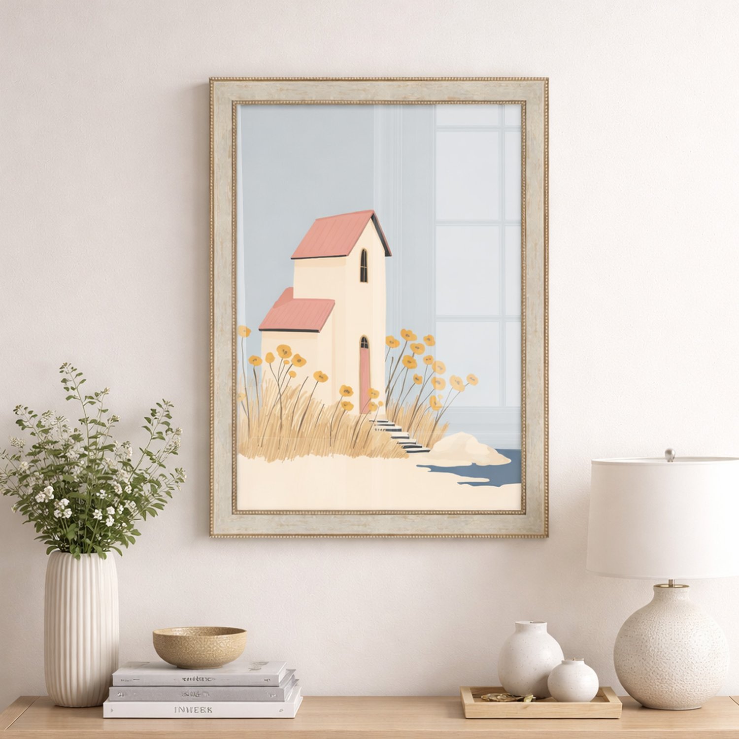 Quadro Decorativo Casa de Verão Estilo Modern Heritage