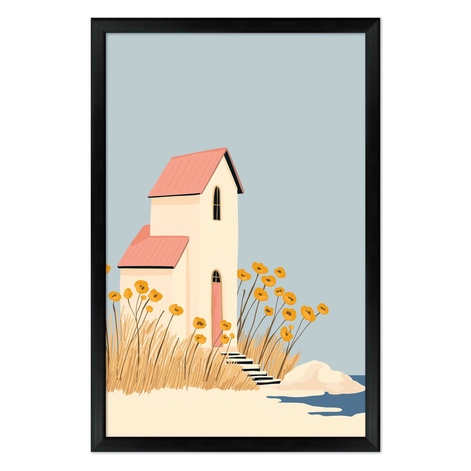 Quadro Decorativo Casa de Verão Estilo Modern Heritage