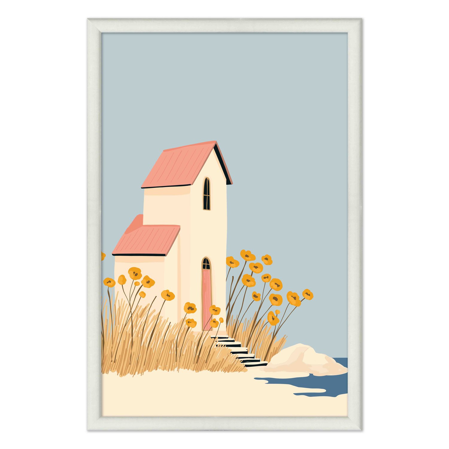 Quadro Decorativo Casa de Verão Estilo Modern Heritage