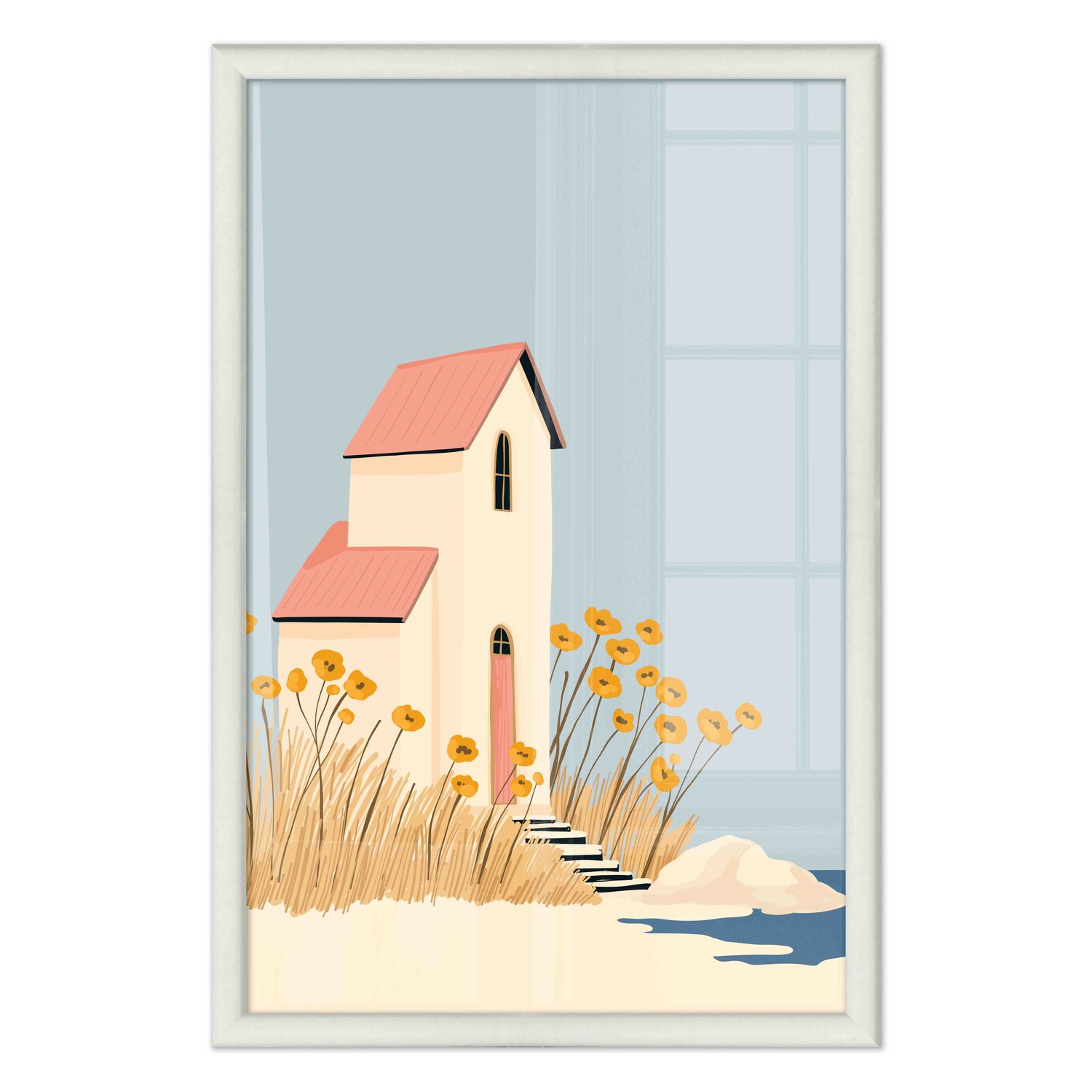 Quadro Decorativo Casa de Verão Estilo Modern Heritage