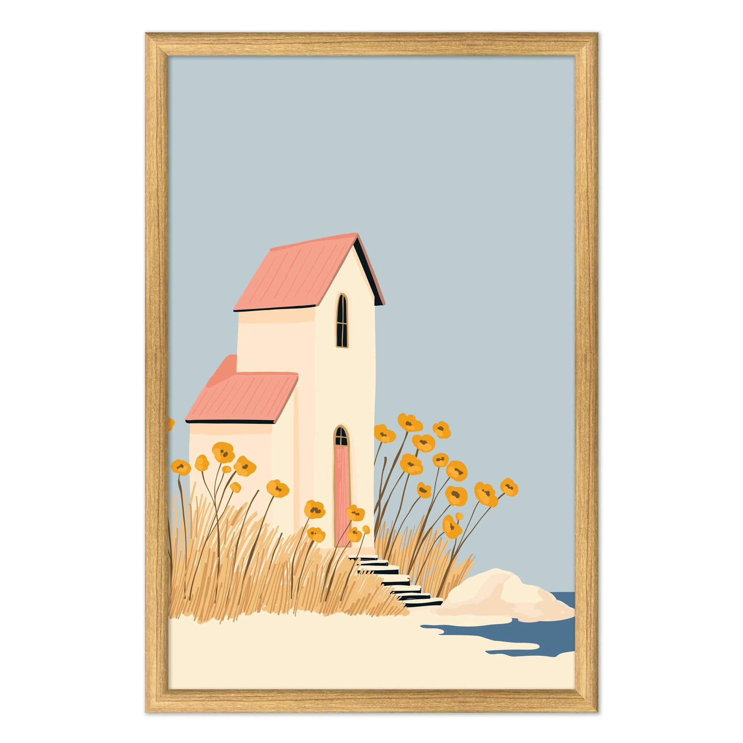 Quadro Decorativo Casa de Verão Estilo Modern Heritage