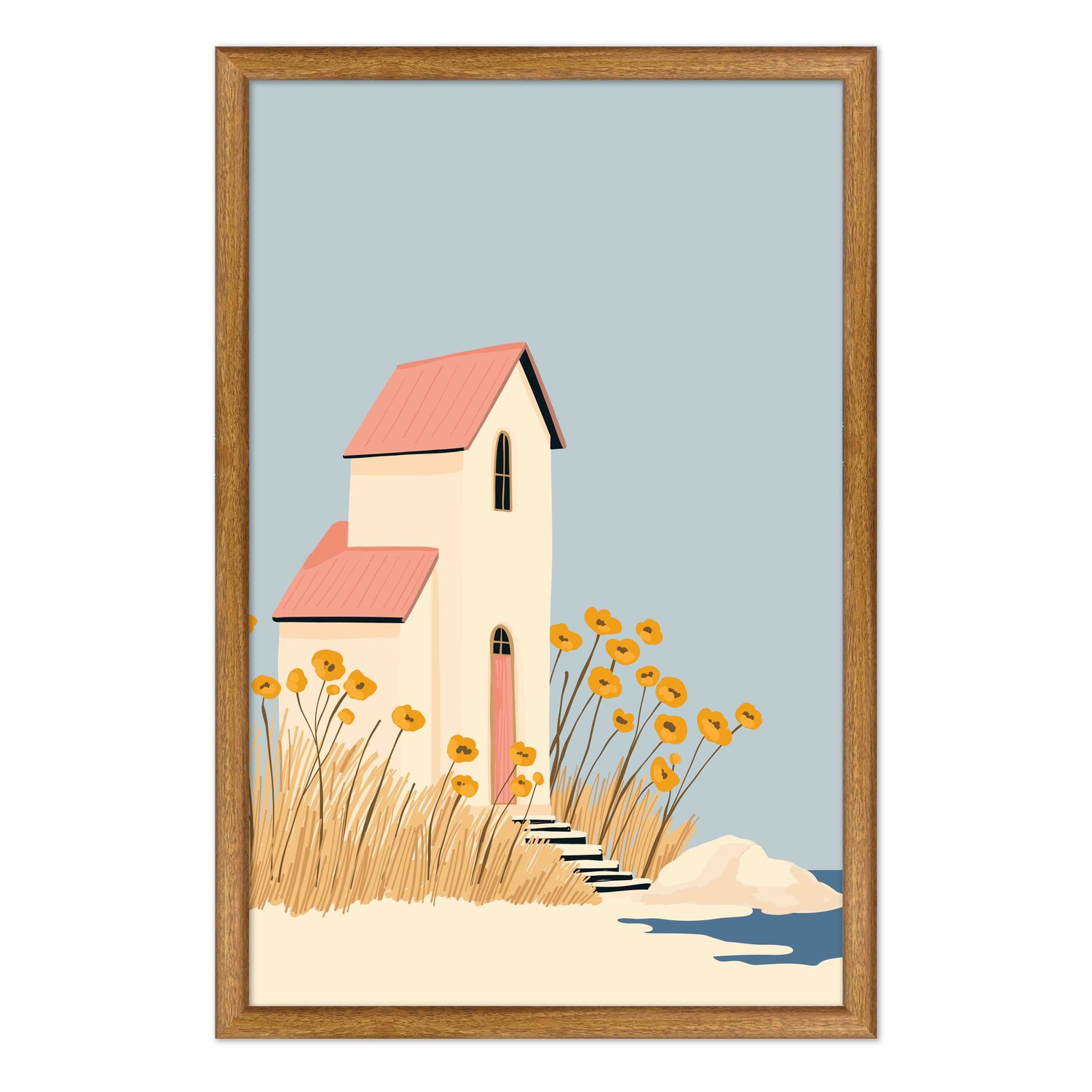 Quadro Decorativo Casa de Verão Estilo Modern Heritage