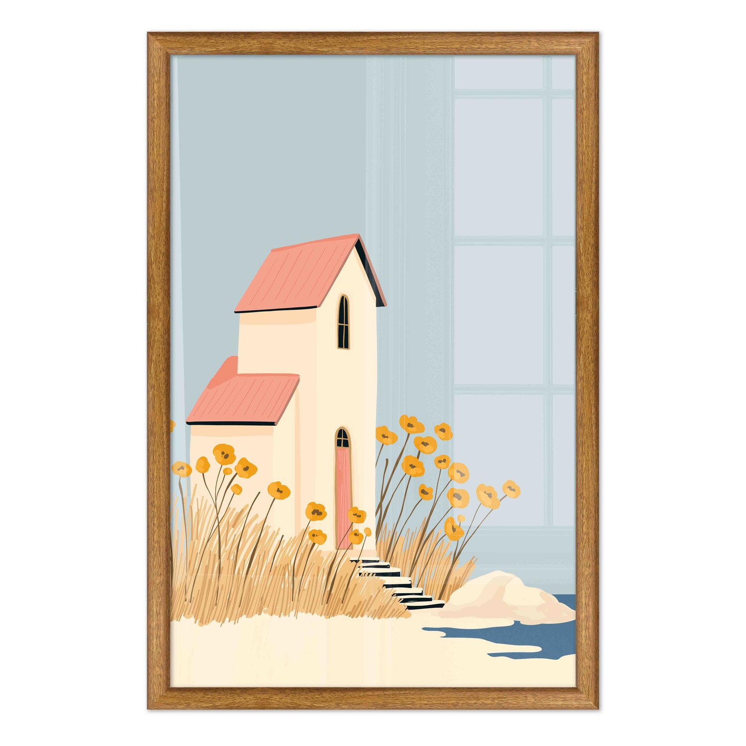 Quadro Decorativo Casa de Verão Estilo Modern Heritage
