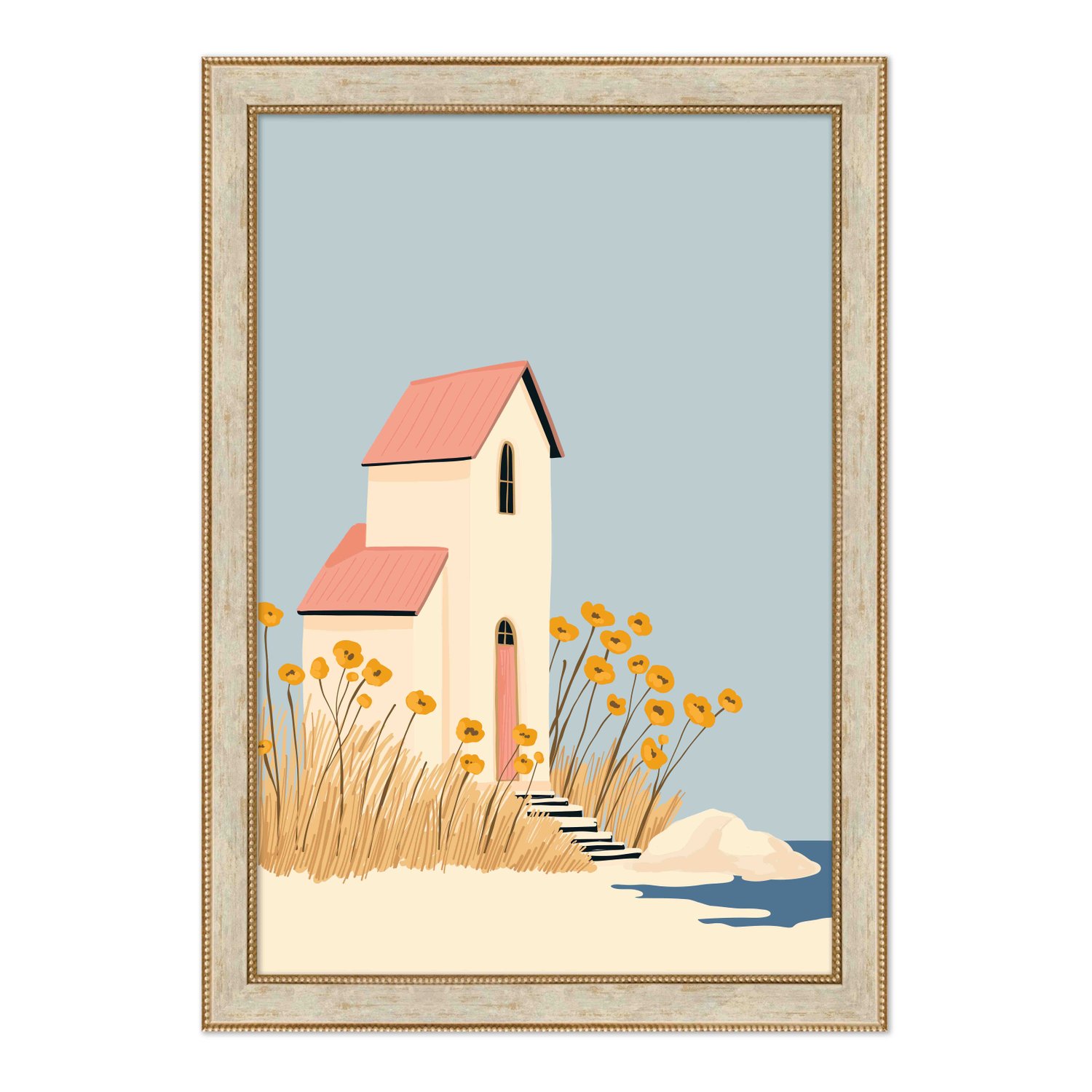 Quadro Decorativo Casa de Verão Estilo Modern Heritage