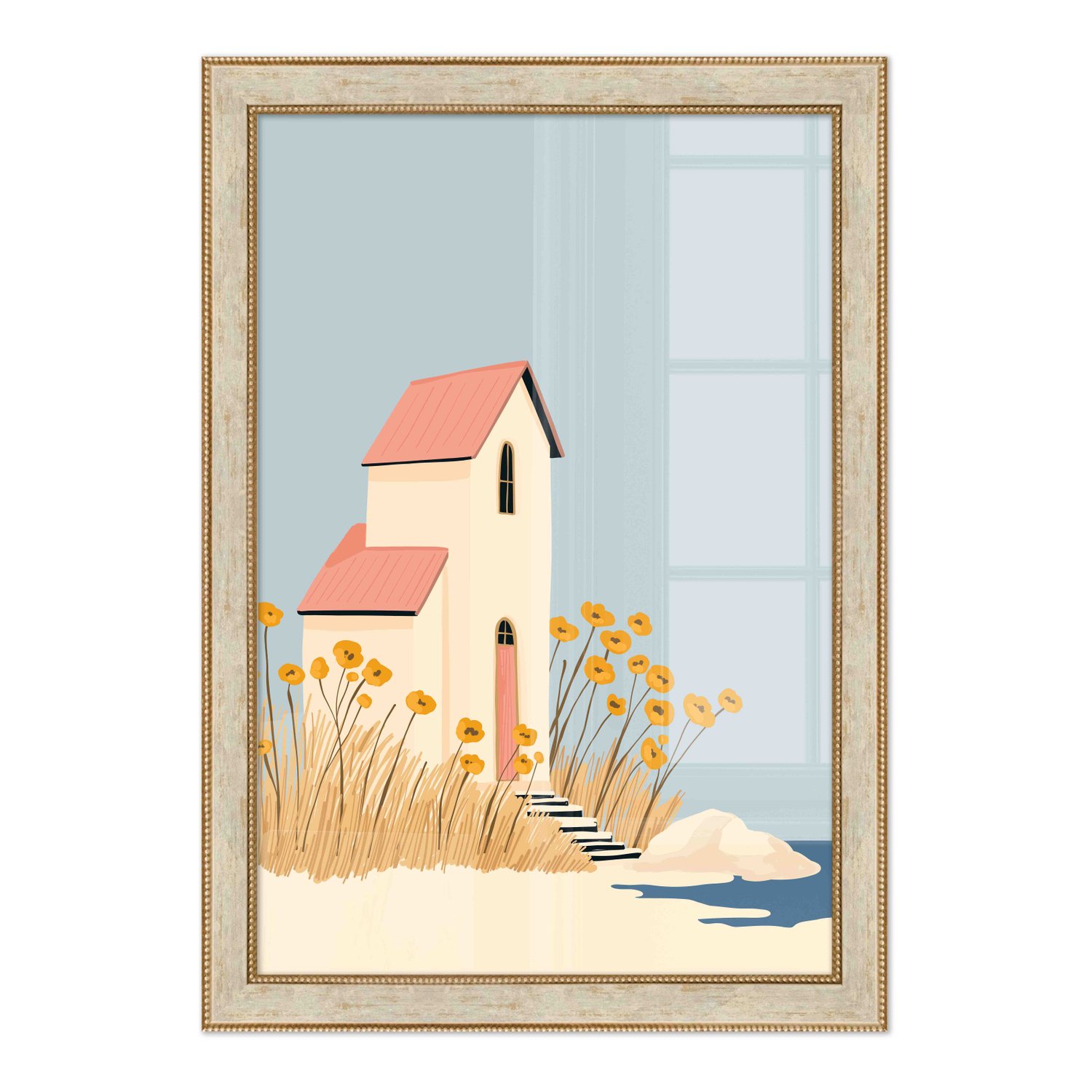 Quadro Decorativo Casa de Verão Estilo Modern Heritage