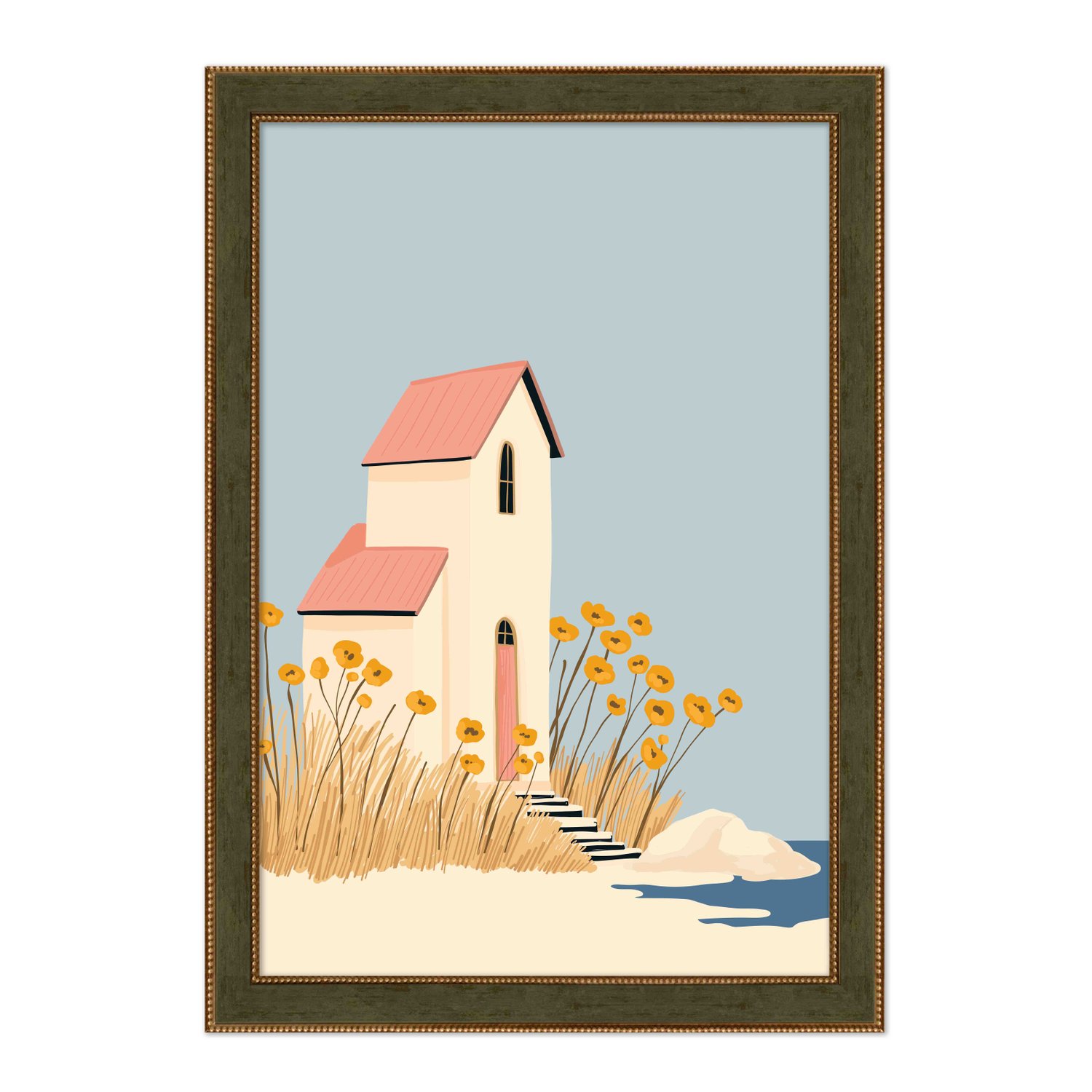 Quadro Decorativo Casa de Verão Estilo Modern Heritage