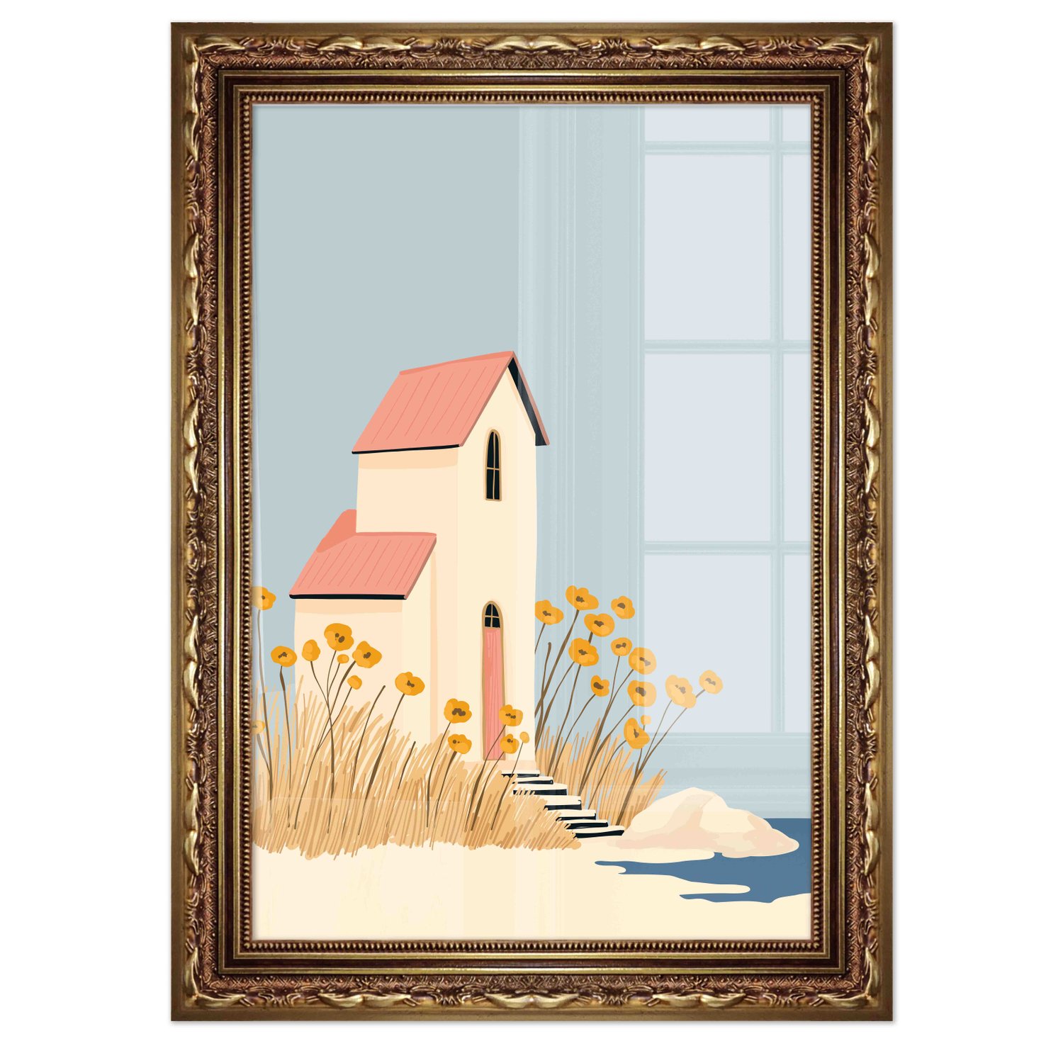 Quadro Decorativo Casa de Verão Estilo Modern Heritage