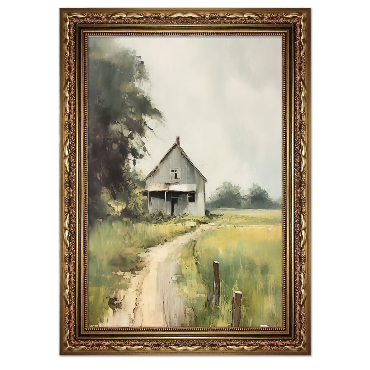 Quadro Decorativo Casa no Campo Vintage Farmhouse
