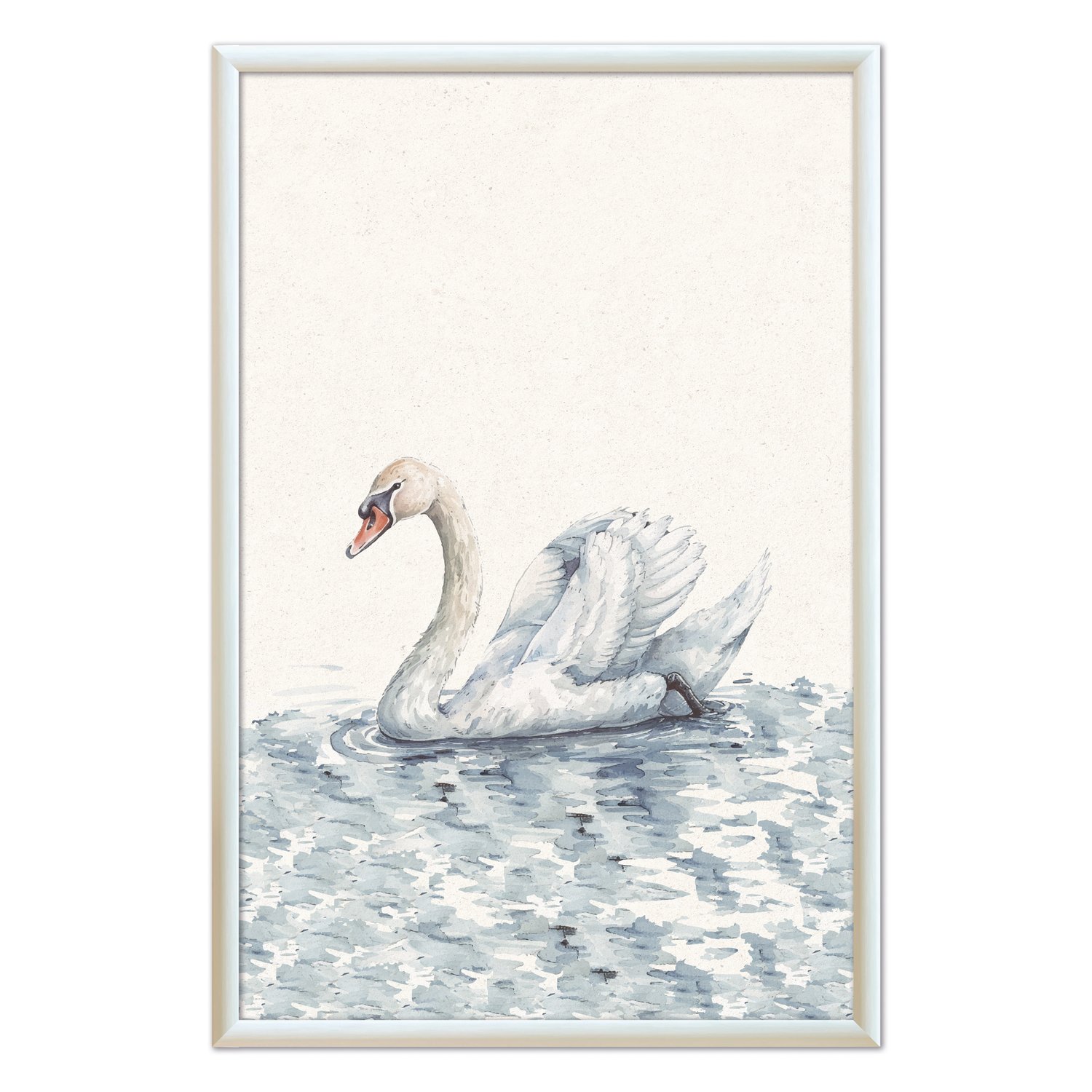 Quadro Decorativo Cisne No Lago Vintage Farmhouse