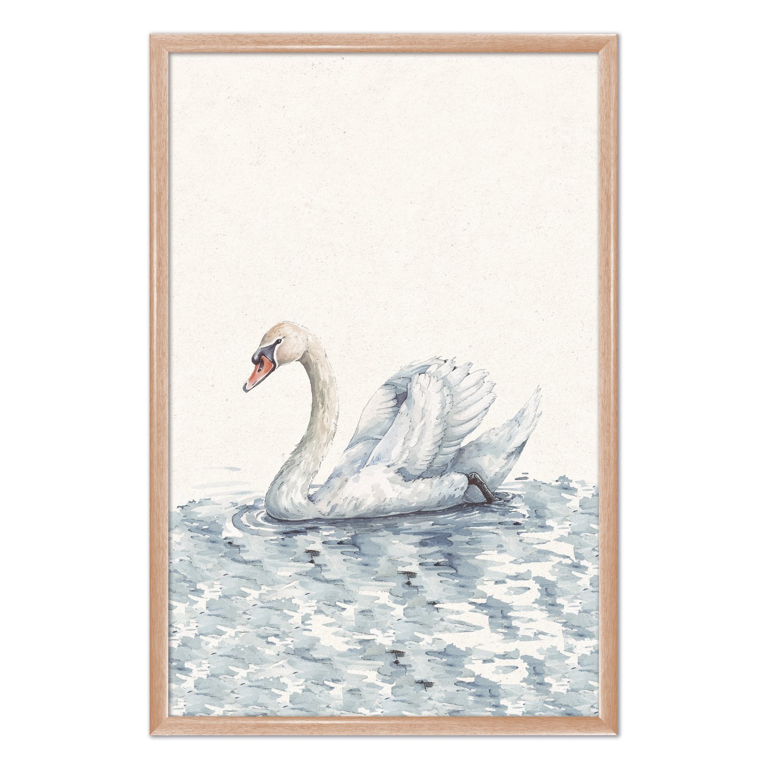 Quadro Decorativo Cisne No Lago Vintage Farmhouse