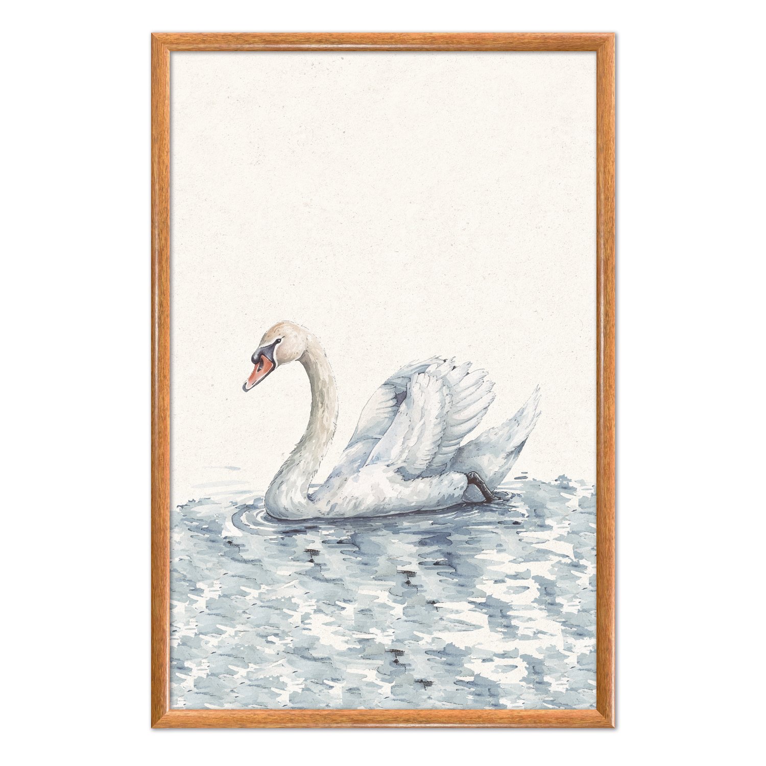 Quadro Decorativo Cisne No Lago Vintage Farmhouse