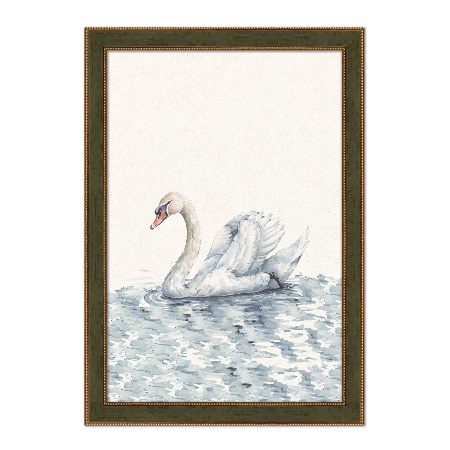 Quadro Decorativo Cisne No Lago Vintage Farmhouse