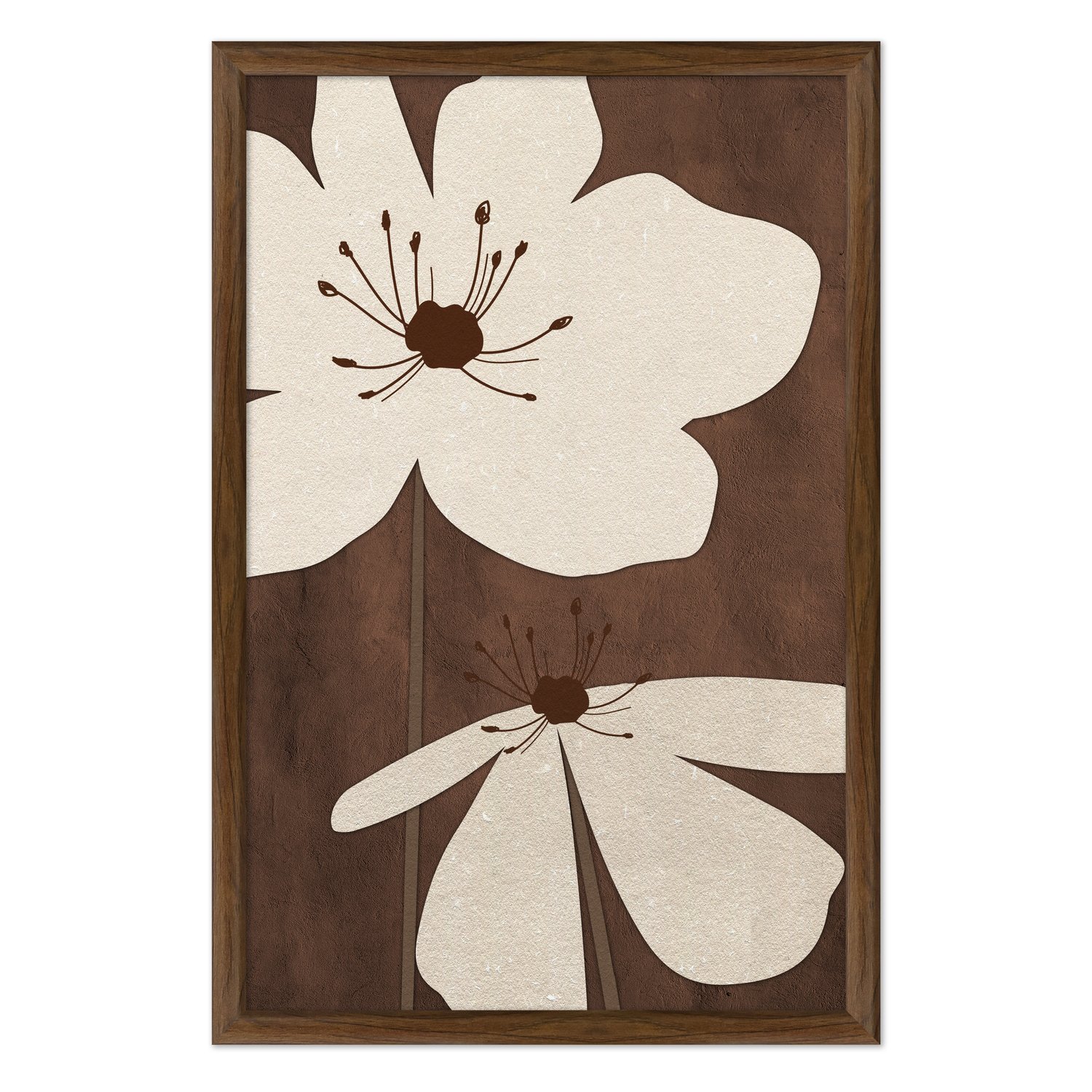 Quadro Decorativo Floral Chocolate Estilo Modern Heritage