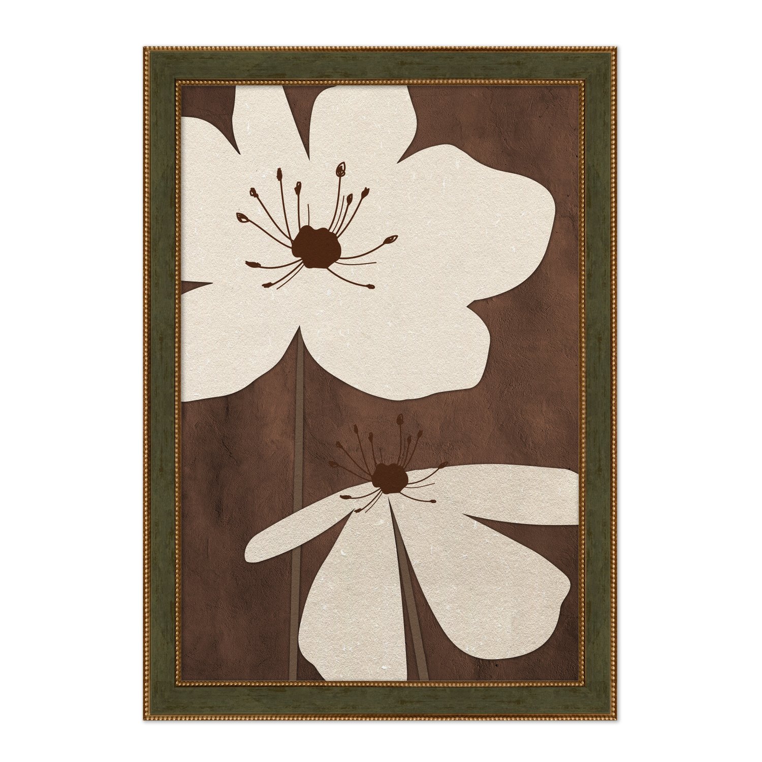 Quadro Decorativo Floral Chocolate Estilo Modern Heritage