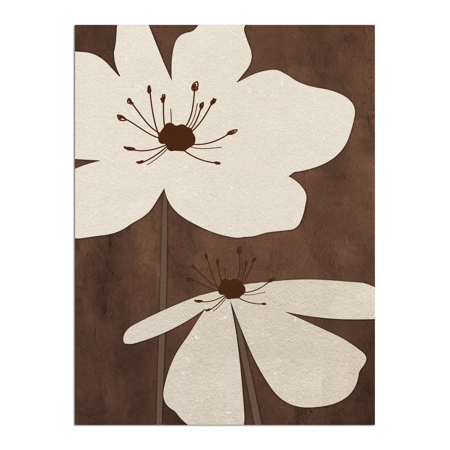 Quadro Decorativo Floral Chocolate Estilo Modern Heritage