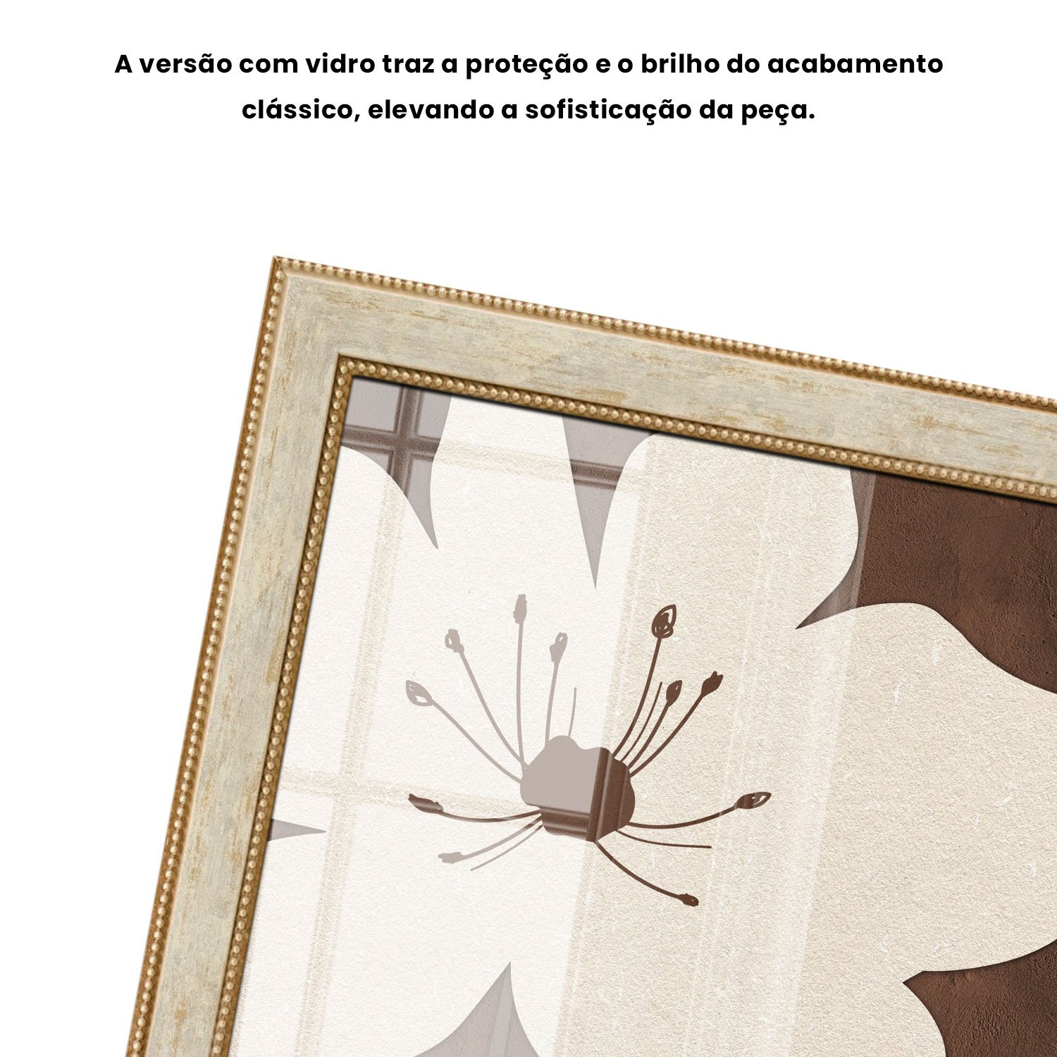 Quadro Decorativo Floral Chocolate Estilo Modern Heritage