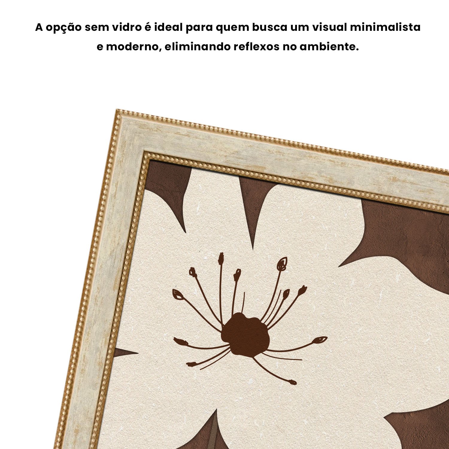 Quadro Decorativo Floral Chocolate Estilo Modern Heritage