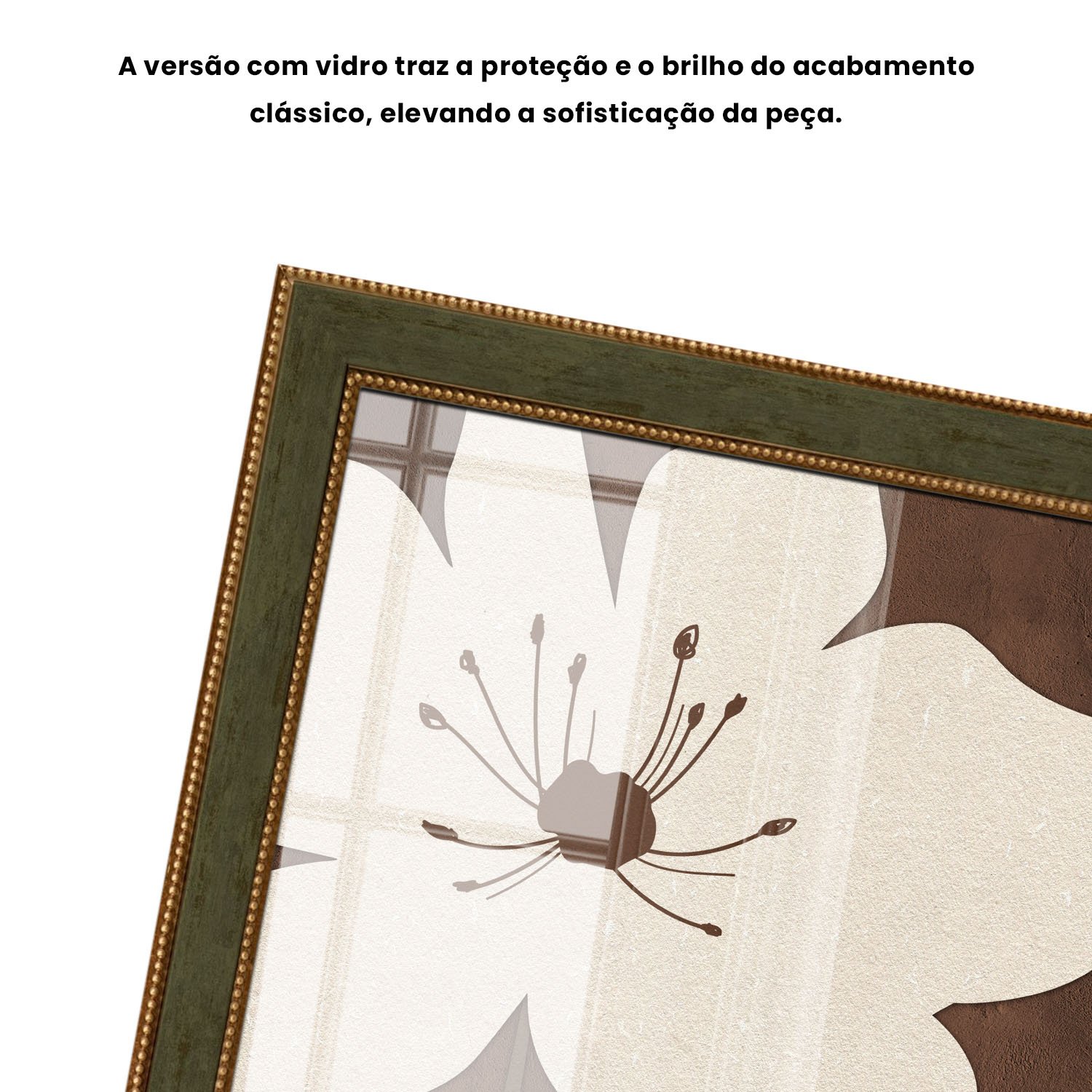 Quadro Decorativo Floral Chocolate Estilo Modern Heritage