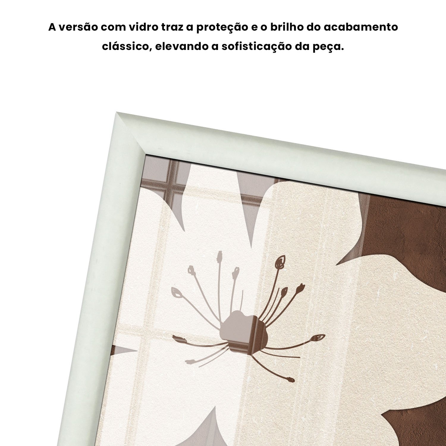 Quadro Decorativo Floral Chocolate Estilo Modern Heritage