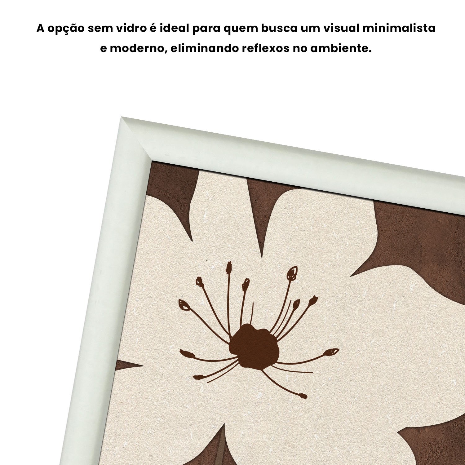 Quadro Decorativo Floral Chocolate Estilo Modern Heritage