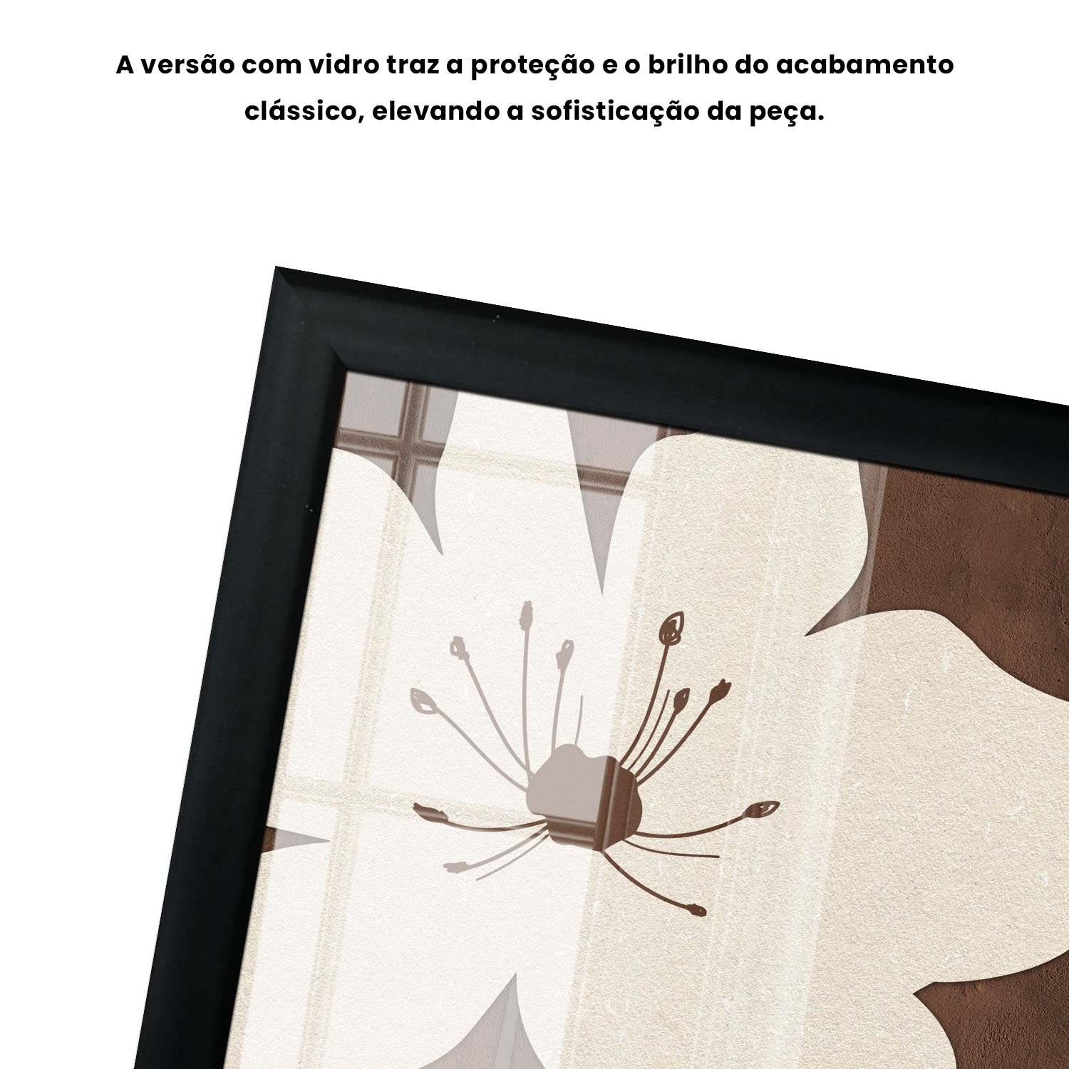 Quadro Decorativo Floral Chocolate Estilo Modern Heritage