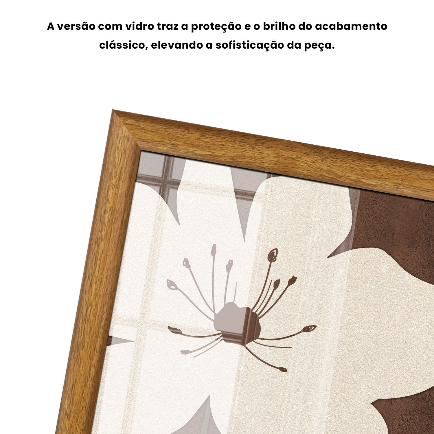 Quadro Decorativo Floral Chocolate Estilo Modern Heritage