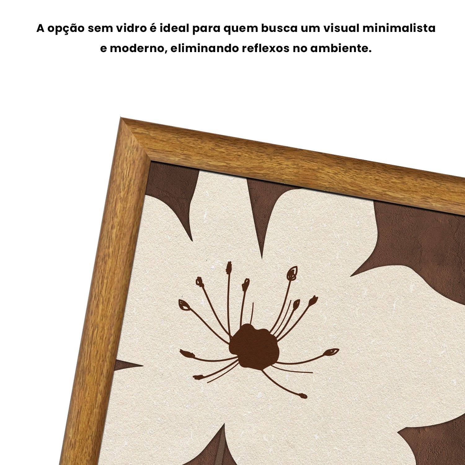 Quadro Decorativo Floral Chocolate Estilo Modern Heritage