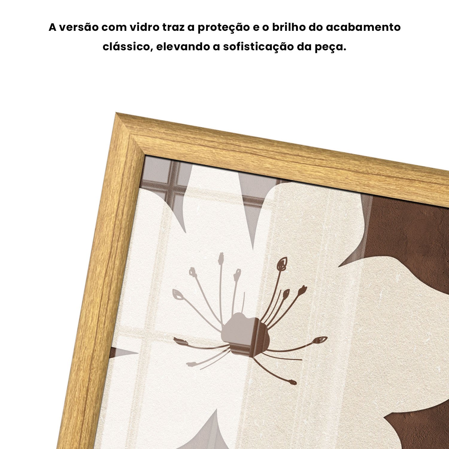 Quadro Decorativo Floral Chocolate Estilo Modern Heritage