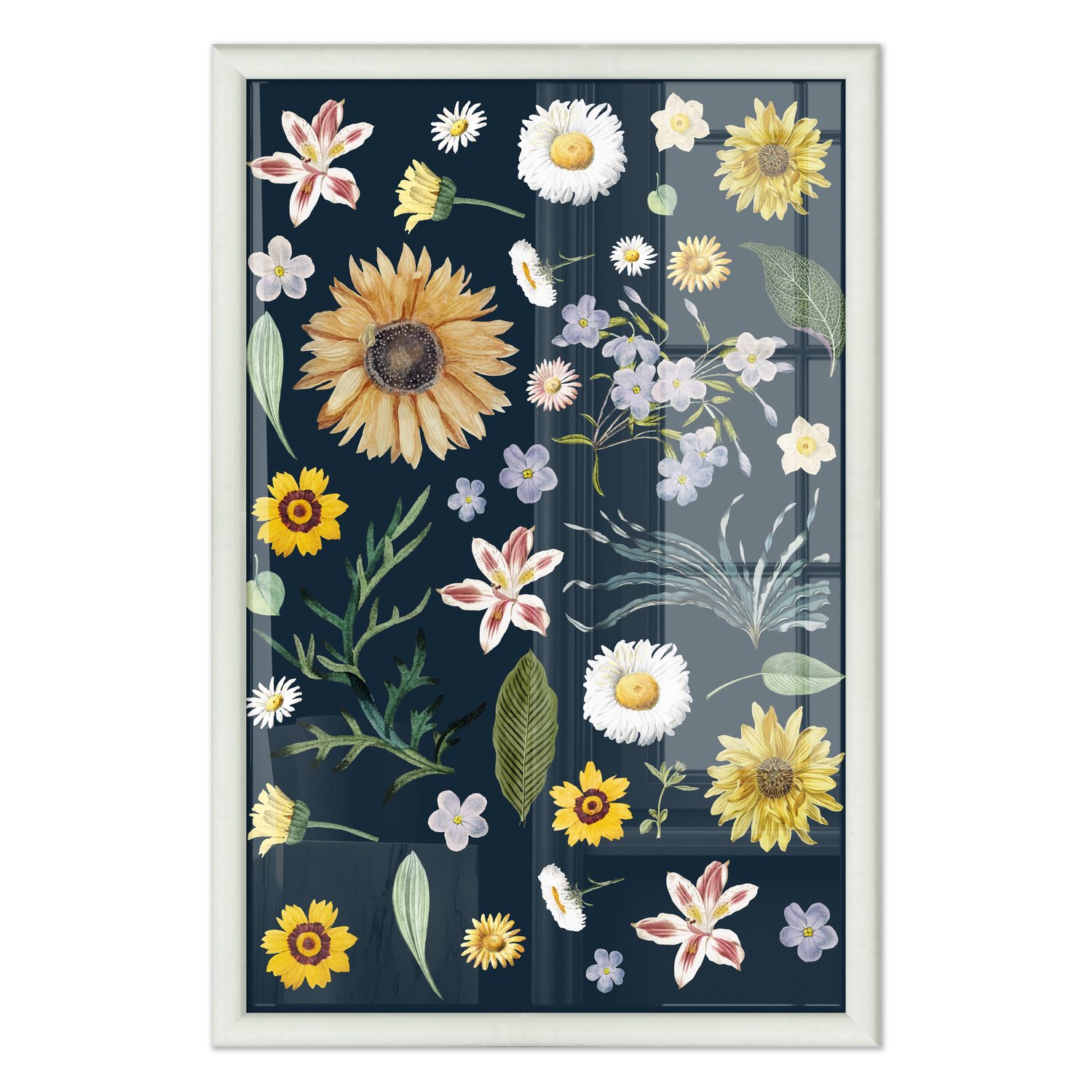 Quadro Decorativo Flores Silvestres Estilo Modern Heritage