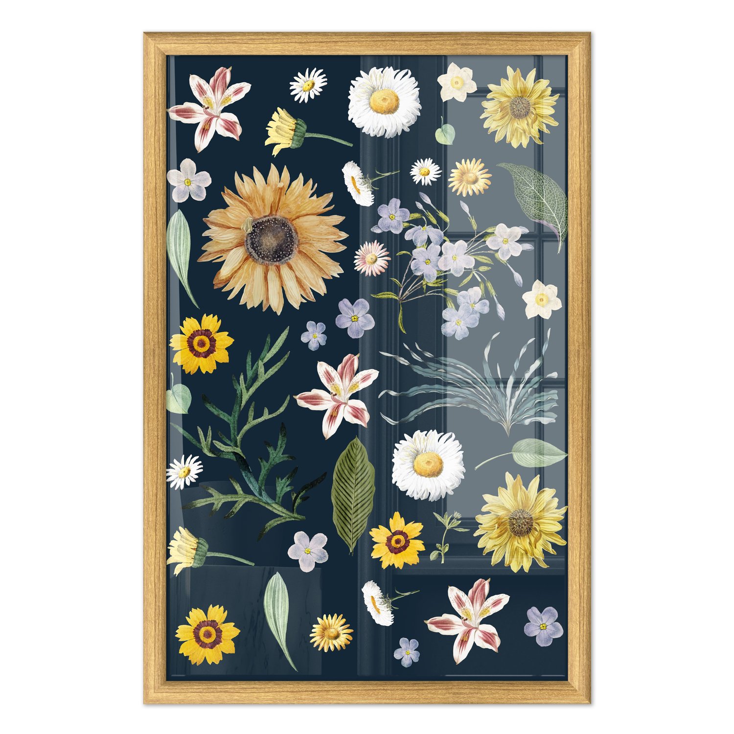 Quadro Decorativo Flores Silvestres Estilo Modern Heritage