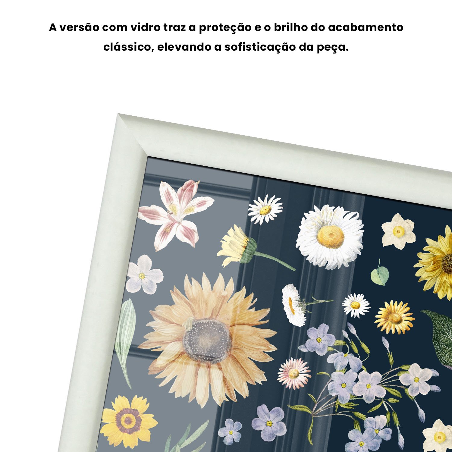 Quadro Decorativo Flores Silvestres Estilo Modern Heritage