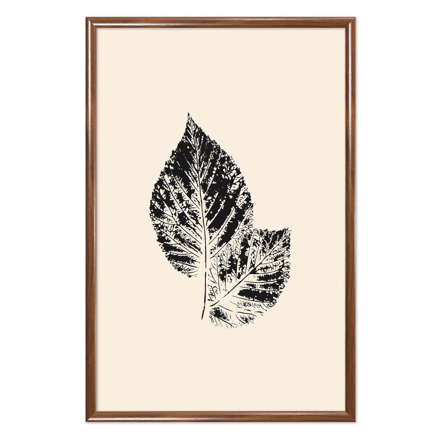 Quadro Decorativo Folha Abstrata Minimalista Estilo Japandi