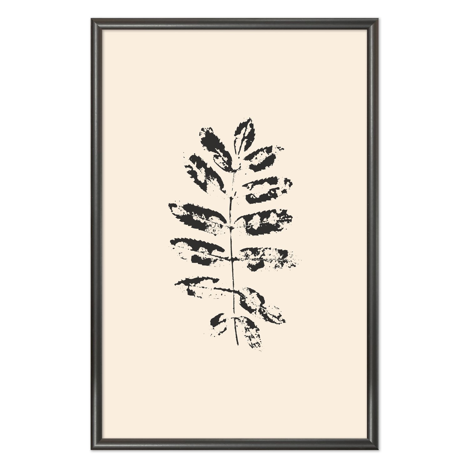 Quadro Decorativo Folhas Abstratas Minimalistas Estilo Japandi