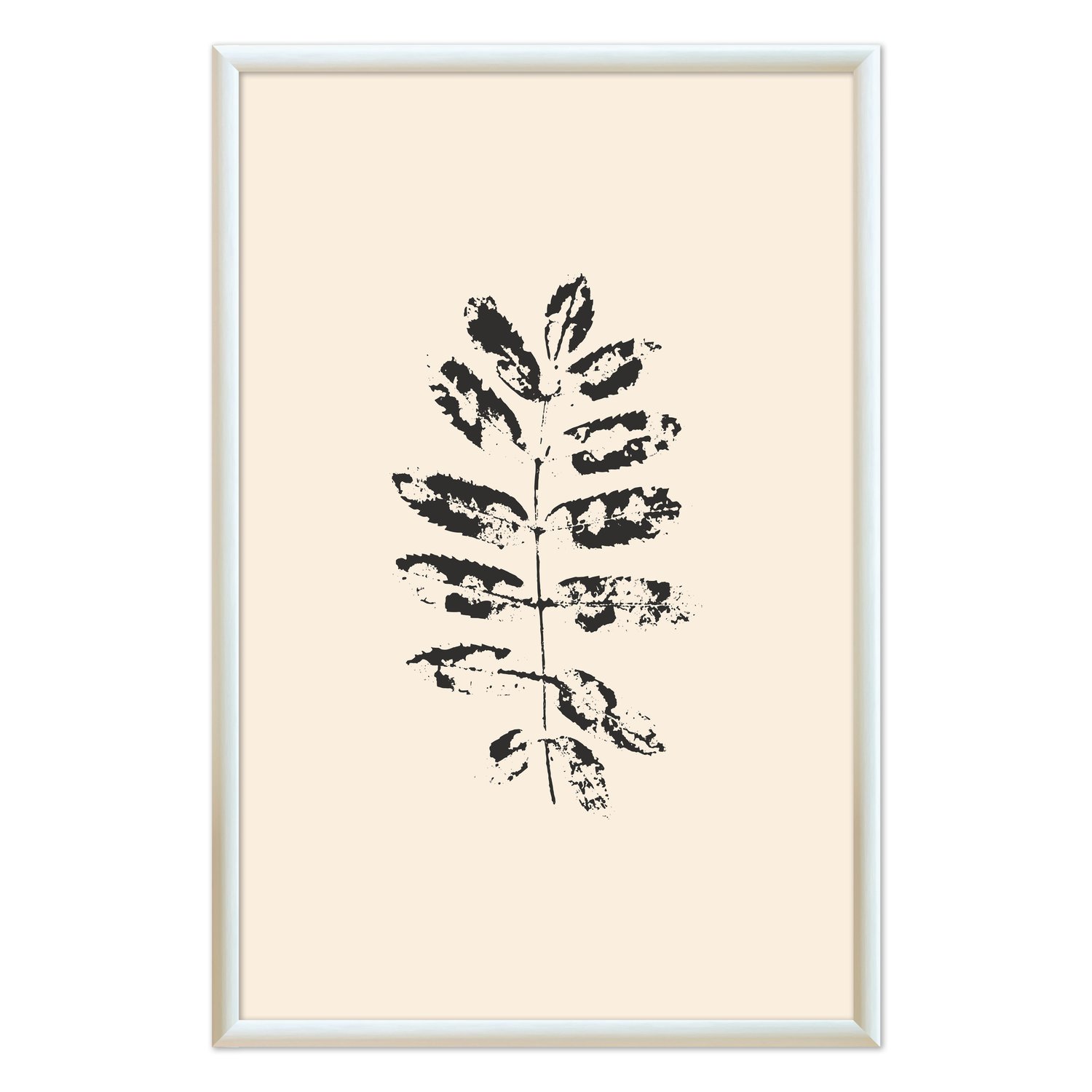 Quadro Decorativo Folhas Abstratas Minimalistas Estilo Japandi