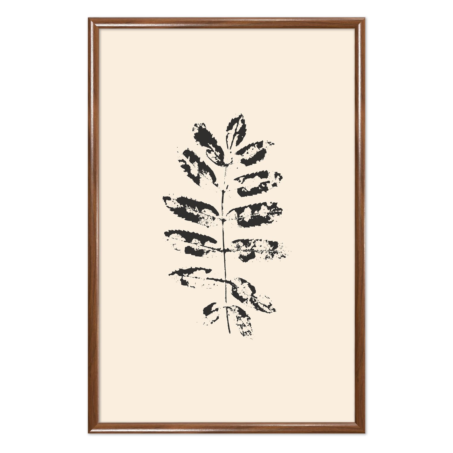 Quadro Decorativo Folhas Abstratas Minimalistas Estilo Japandi