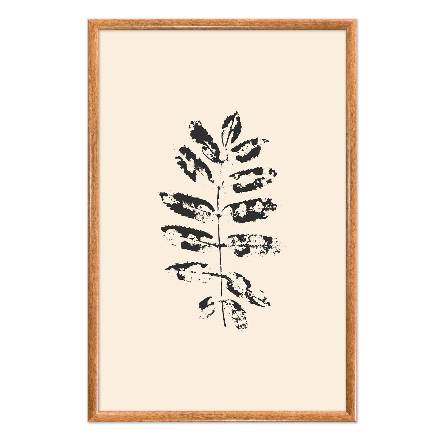 Quadro Decorativo Folhas Abstratas Minimalistas Estilo Japandi