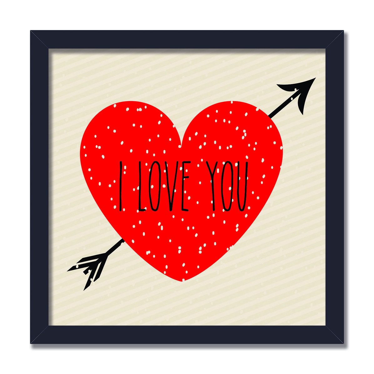 Quadro Decorativo Frase I Love You Kiaga