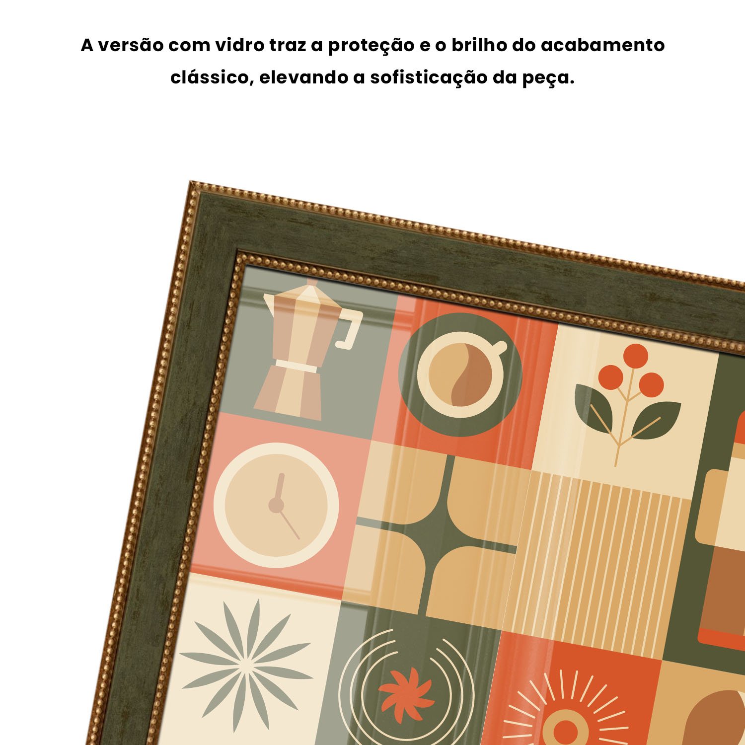 Quadro Decorativo Geométrico Coffee Culture Estilo Modern Heritage