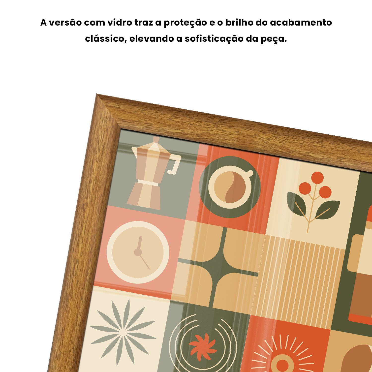 Quadro Decorativo Geométrico Coffee Culture Estilo Modern Heritage