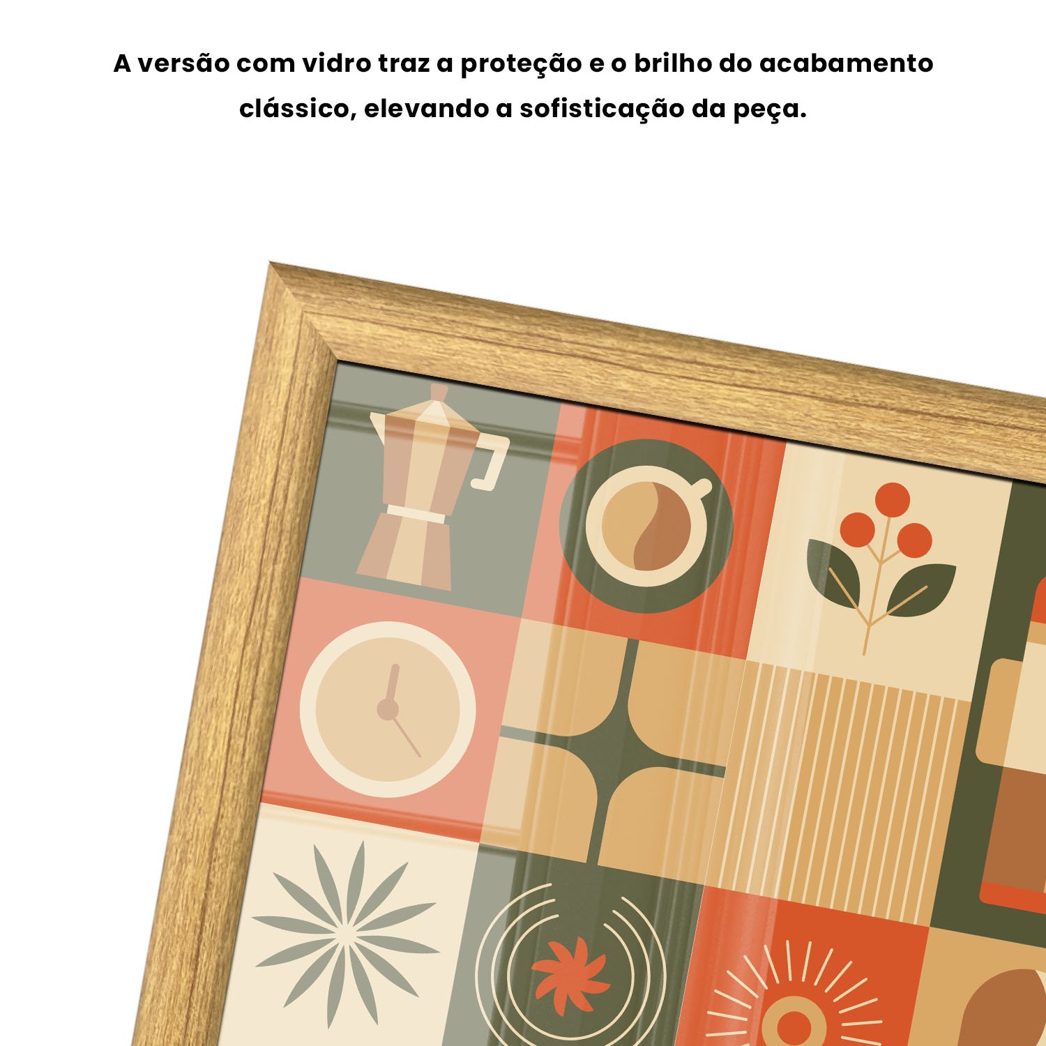 Quadro Decorativo Geométrico Coffee Culture Estilo Modern Heritage