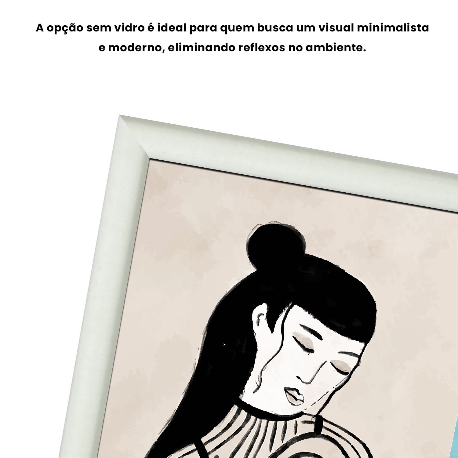 Quadro Decorativo Ilustração Feminina Estilo Modern Heritage
